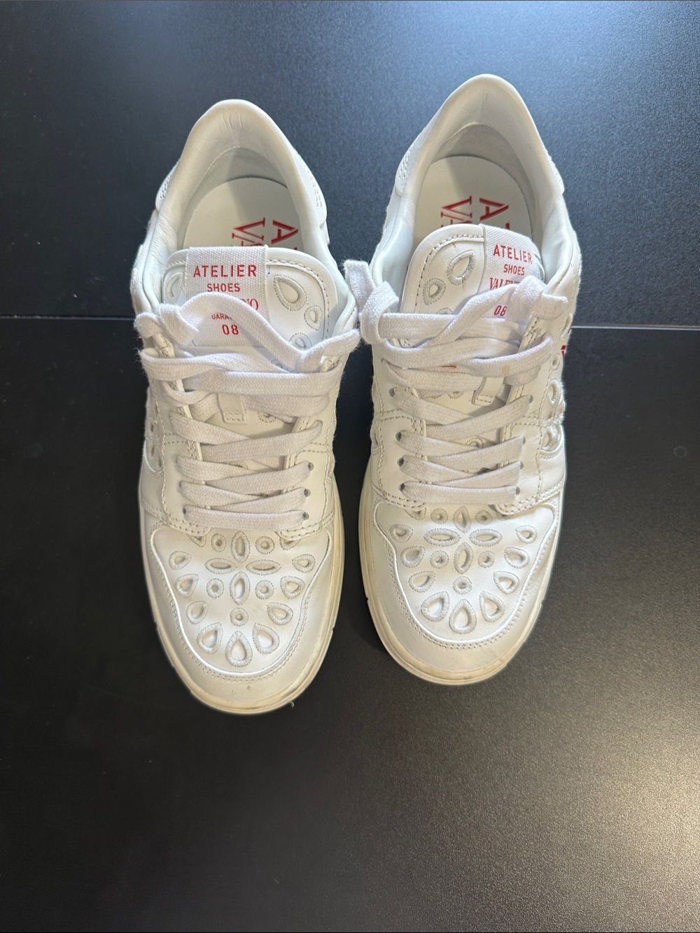 Valentino Garavani White Leather Atelier Sneakers